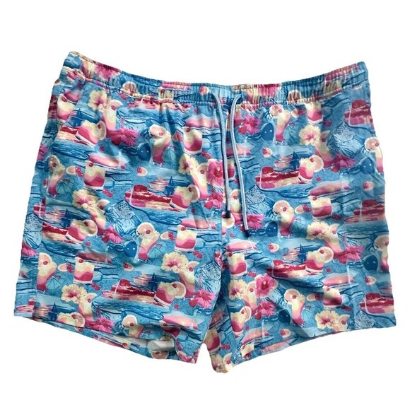 Peter Millar Swim Trunks Crown Tequila Sunrise Print 2XL NWT MSRP $100 - Picture 3 of 9
